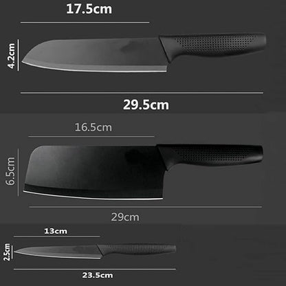 Professional Kitchen Knife Set with Sharpener | Ultra-Sharp Stainless Steel Blades
