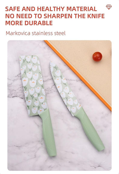 3-Piece Kitchen Knife Set with Ergonomic Handle – Sharp & Easy Cutting