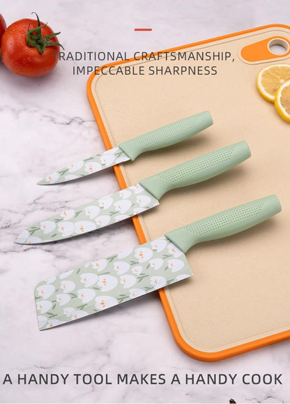 3-Piece Kitchen Knife Set with Ergonomic Handle – Sharp & Easy Cutting