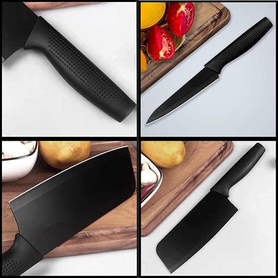 Professional Kitchen Knife Set with Sharpener | Ultra-Sharp Stainless Steel Blades